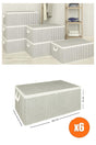 6 Pieces Gray Striped Base Bottom Storage Bag-30*50*20 Cm. - Swordslife