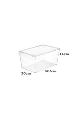 6 Pcs Transparent With Stackable Lids