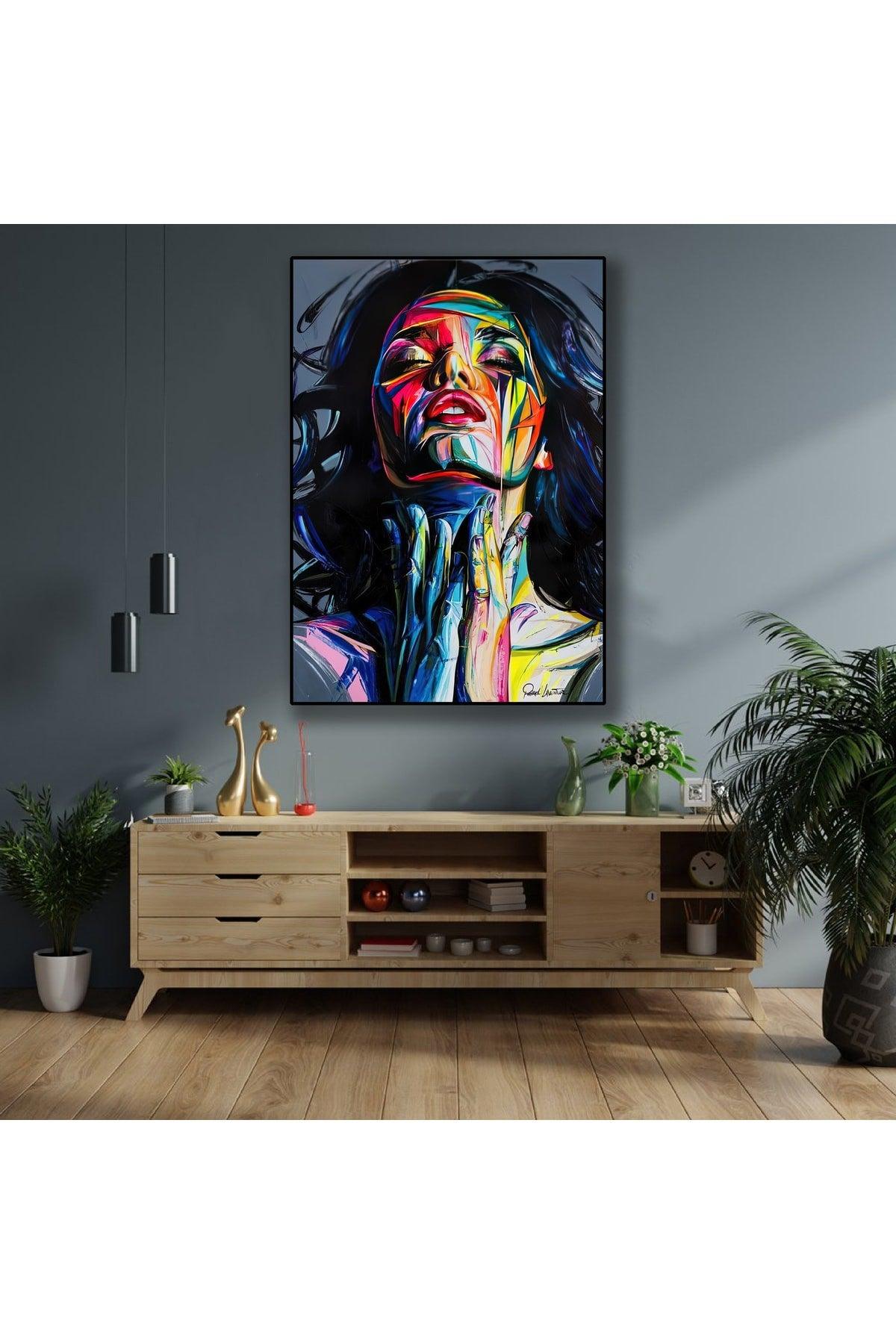 60x90 Vivid Colored Woman Decorative Wall Painting - Swordslife