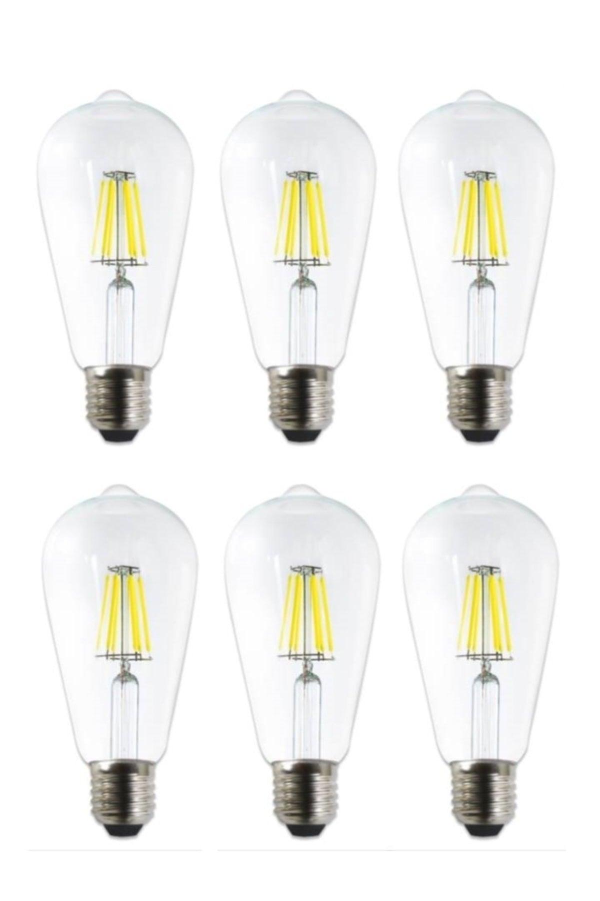 6w Filament Rustic Led Bulb Yellow Light E27