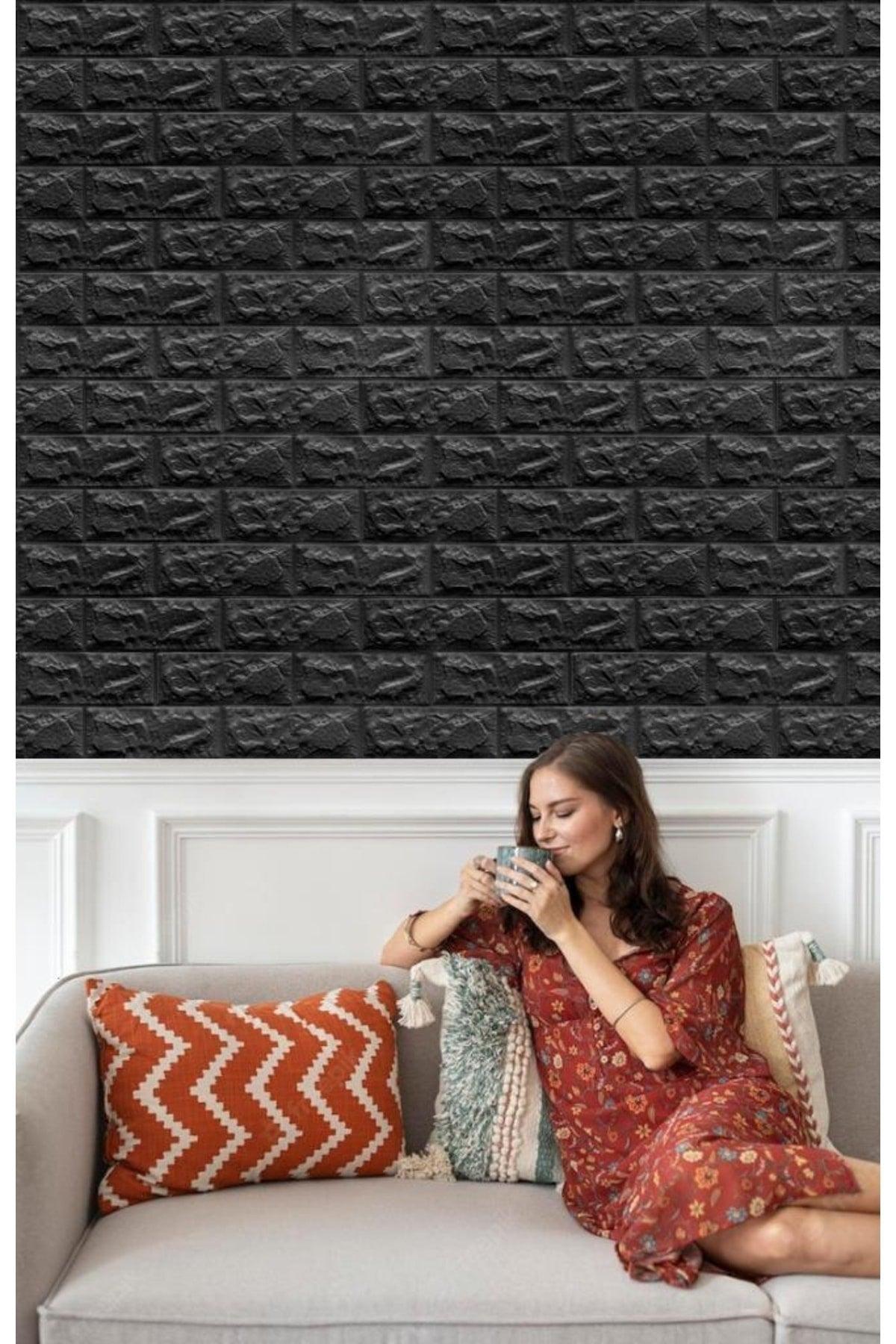 70x30 Cm Black Self Adhesive 3d Flexible Wallpaper Panel - Swordslife