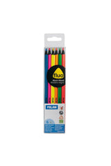 752306 Black Wood Fluo Dry Crayons 6 pcs