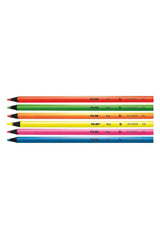 752306 Black Wood Fluo Dry Crayons 6 pcs