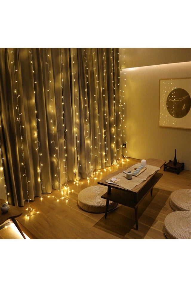 8 Function 200 Led 10 Fringe Strip Led Light 2x2 Curtain Ip Led (DAYLIGHT) - Swordslife