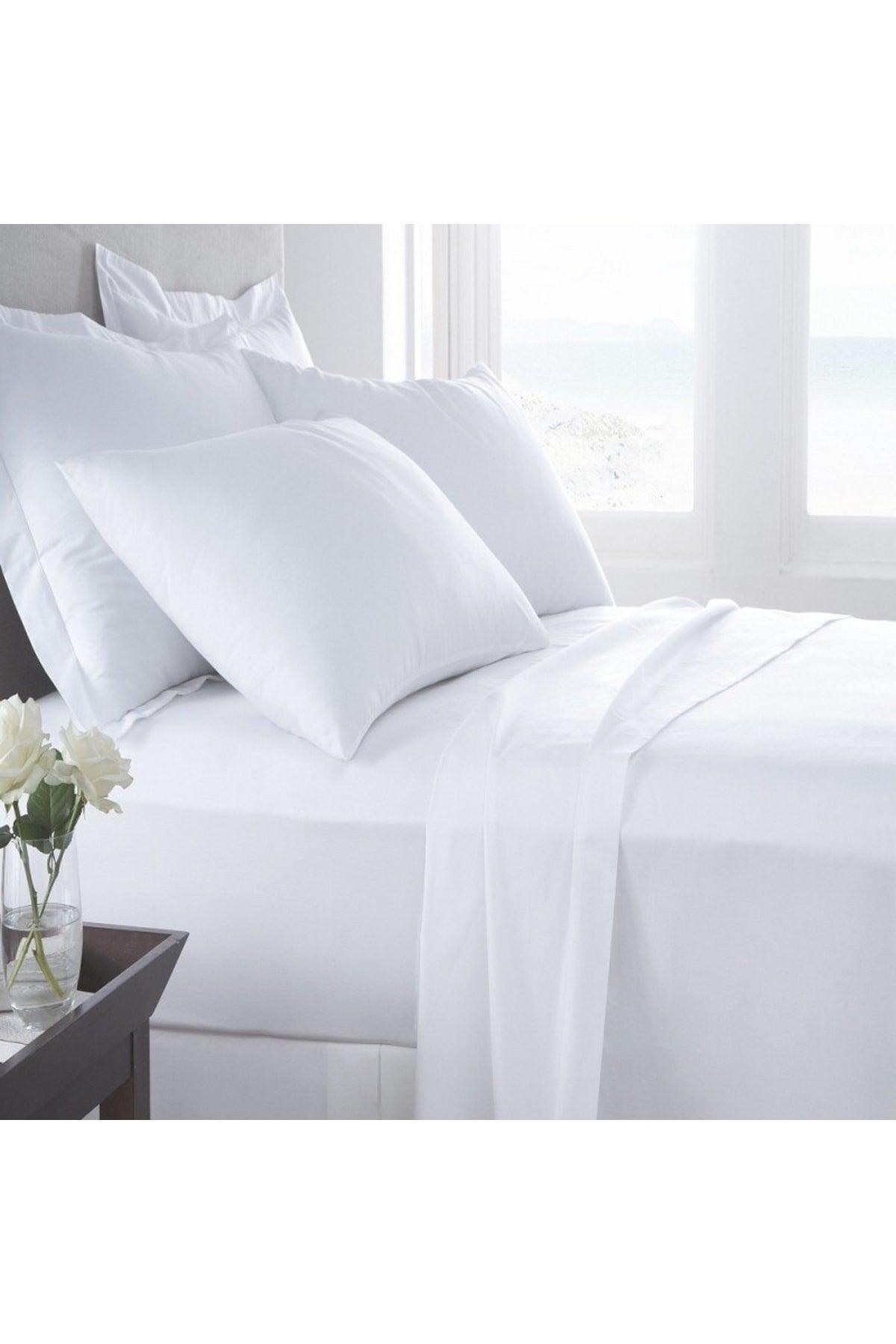 82 Wire % Organic Cotton Satin Plain Double Duvet Cover Set Hotel Type Luxury Series - Swordslife