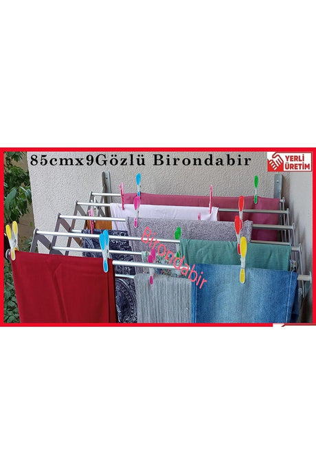 85cmx9-eyed Accordion Type Laundry Dryer Hanger Aluminum Absolutely Stainless - Swordslife