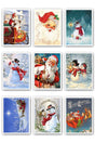 Set of 9 Glittery Christmas Postcards New Year 9