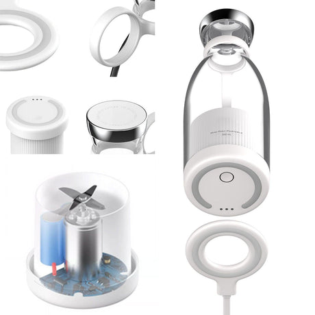 Portable Electric Blender Bottle Milkshake Juicer Wireless USB Charging Mini Fresh Juice Mixer Smoothie Blender - Swordslife