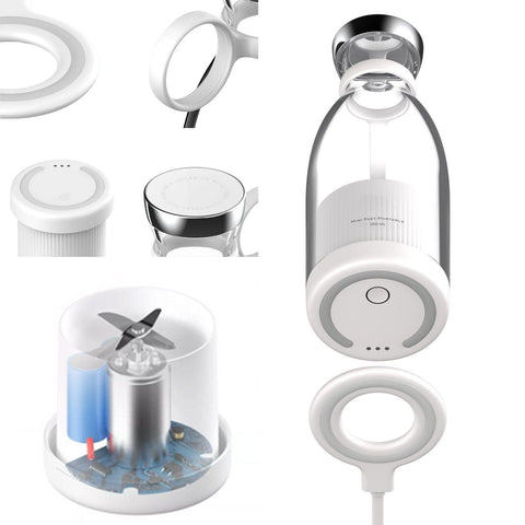 Portable Electric Blender Bottle Milkshake Juicer Wireless USB Charging Mini Fresh Juice Mixer Smoothie Blender - Swordslife