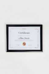 A4 Frame Black 21x30 For Certificate Diploma Document Photo With Pvc Glass - Swordslife