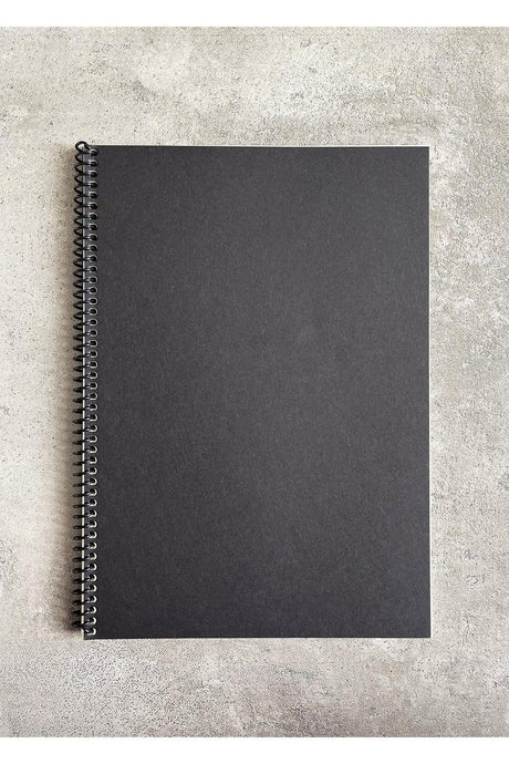 A4 Square Spiral Notebook (black cover)