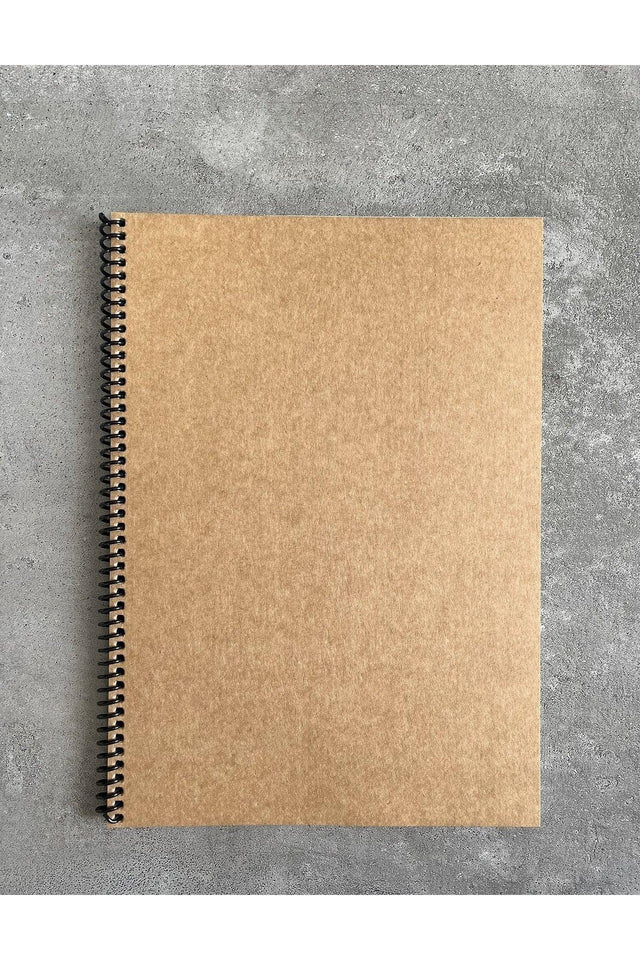 A4 Square Spiral Notebook (brown Cover)