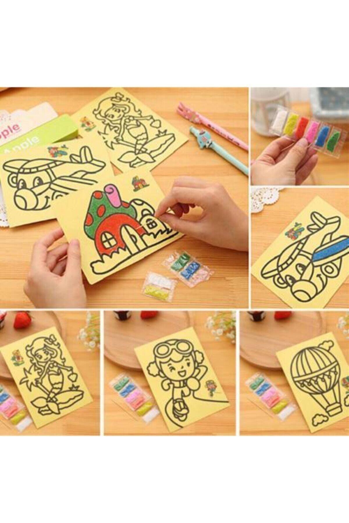 10 Pieces Sand Painting Set in A4 Size