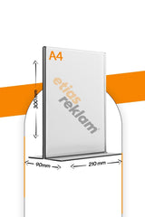 A4 T Type Vertical Table Top 2.8 Mm Transparent