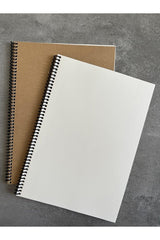 A4 Unlined Spiral Notebook (brown Cover)