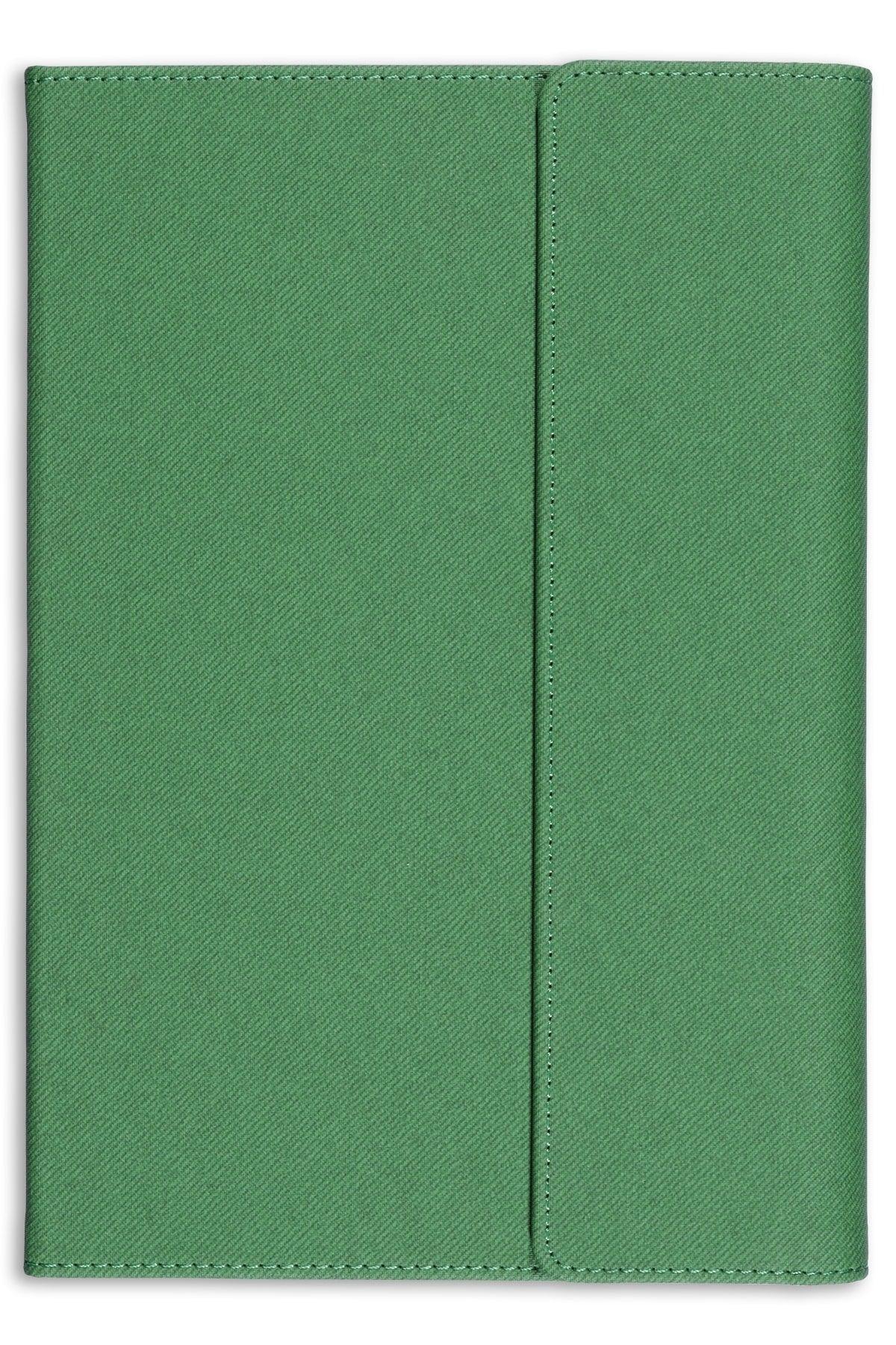 A5 15x22 Magnetic Cover Notebook Lined Green