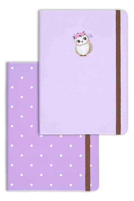 A5 Set of 2 Notebooks 15x21 Cm Dotted Owl