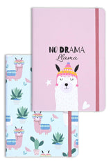 A5 Set of 2 Notebooks 15x21 Cm Dotted Lama