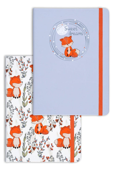 A5 Set Of 2 Notebooks 15x21 Cm Lined Fox