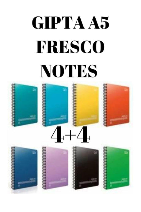 (a5) 72 Sheets Fresco 4 Squares + 4 Lines