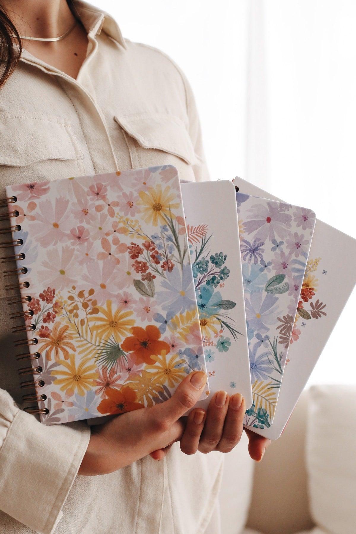 A5 Timeless Planner Organizer Pink Flowers