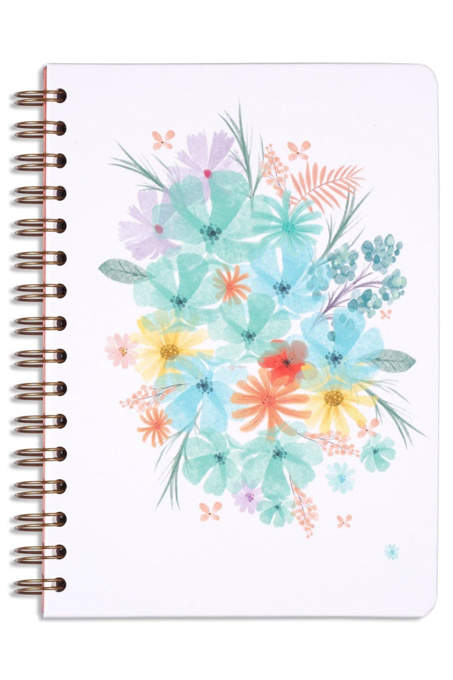 A5 Timeless Planner Agenda Turquoise Flowers