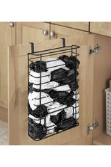 Hanging Bag Holder for Cabinet Door - Black