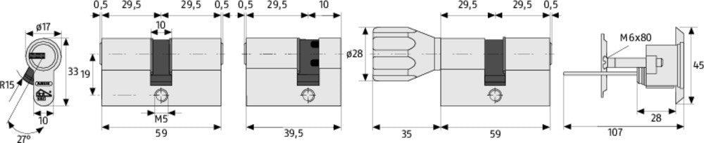 ABUS DPZ EC660 35-45 VS N+G - Swordslife