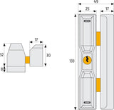 ABUS / Window lock / DF88 / brown / GL AL0125 - Swordslife