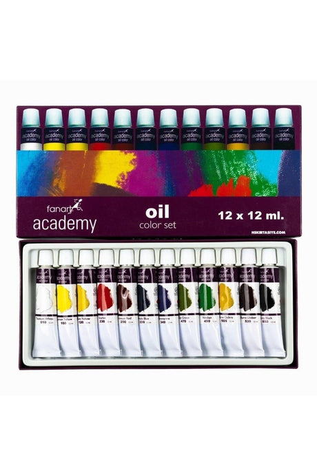 Academy Oil Paint Set 12x12ml