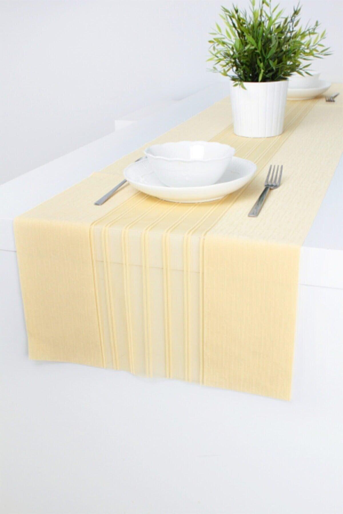 Light Yellow Runner Placemat Table Cloth 40x140 - Swordslife