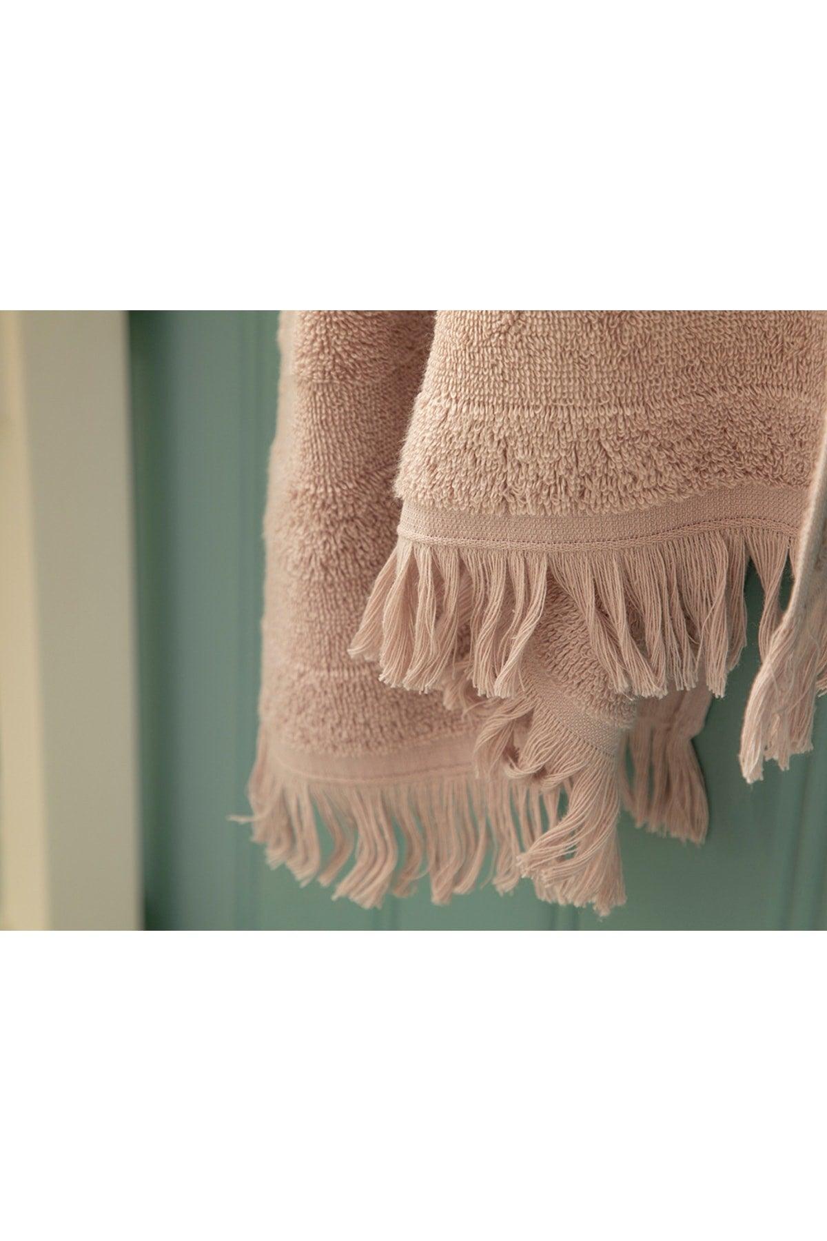 Adorn Cotton Tassel Face Towel 50x70 Cm Nude - Swordslife