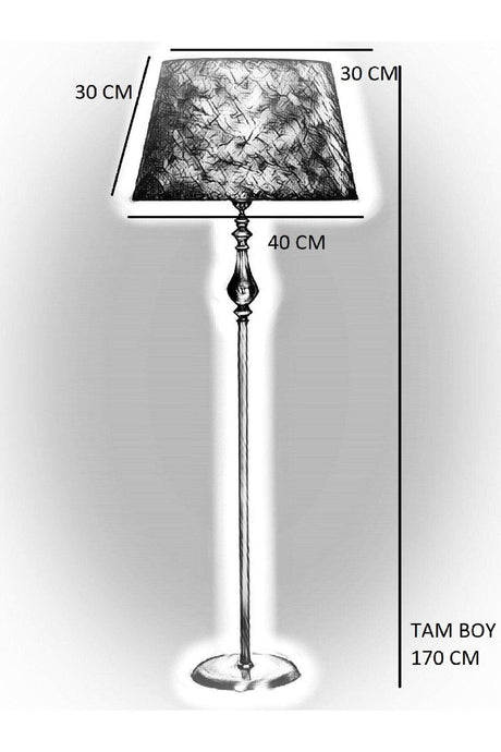 Tumbled Plated Retro Flat Single Leg Metal Floor Lamp Conical Black Head - Swordslife