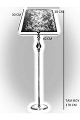 Tumbled Plated Retro Flat Single Leg Metal Floor Lamp Conical Mataro Mink Headboard - Swordslife