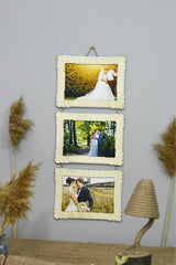 Wooden Triple 15x21 Cm With Rope Photo Hanger Horizontal-color Maple - Swordslife