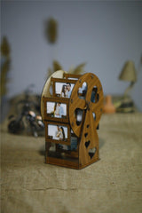 Wooden 8 Section Mill with 16 Photographs - Walnut - Swordslife