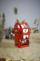 Wooden 8 Section Mill with 16 Photographs - Red - Swordslife