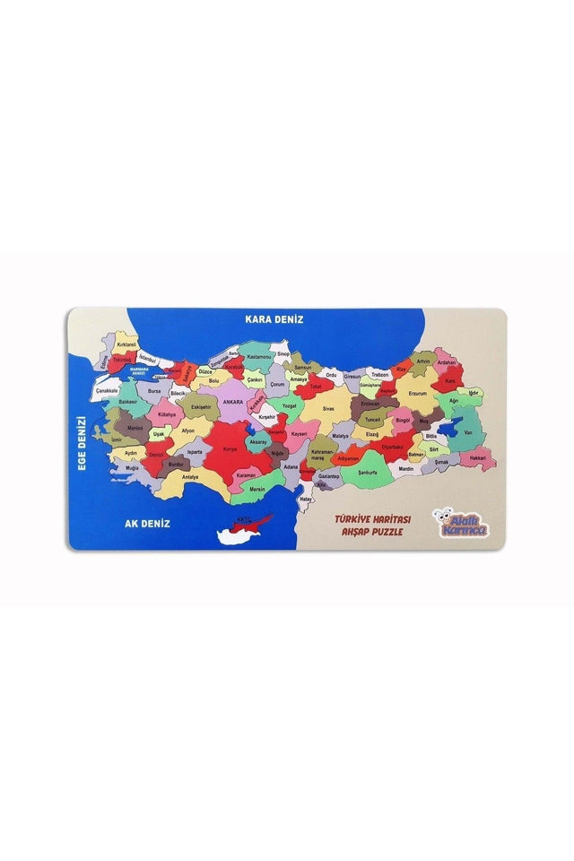 Wooden Turkey Map Puzzle Educational Wooden Set - Swordslife