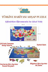 Wooden Turkey Map Puzzle Educational Wooden Set - Swordslife