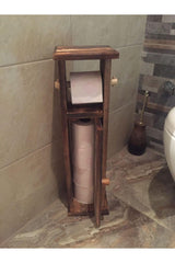 Ahşap Wc Papier Toilette Telefonhalter Stand Feature Badezimmer Papier Wc Papier - Swordslife