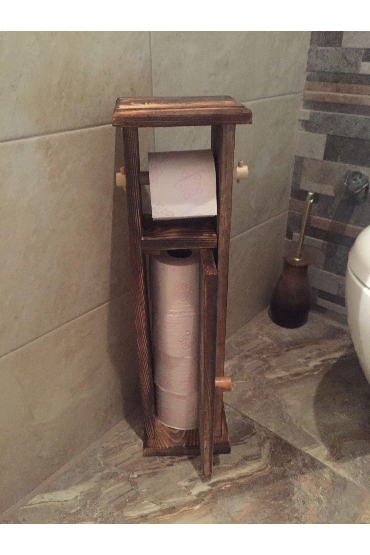 Ahşap wc Papier Toilette Telefonhalter Stand Feature Badezimmer Papier - Swordslife