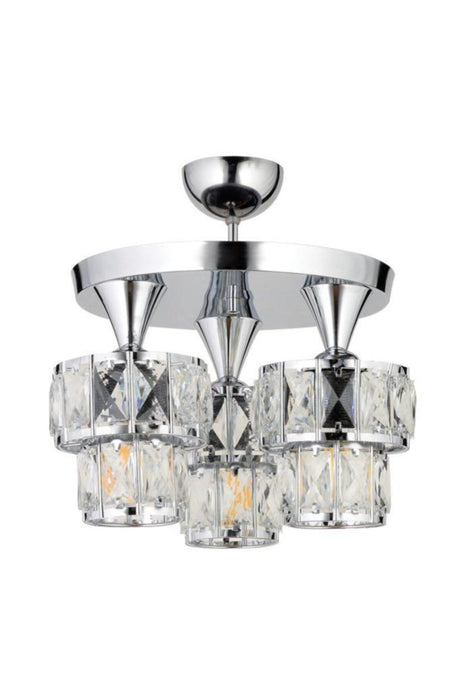 Ahu 3-Piece Chrome Miraç Cased Chandelier - Swordslife