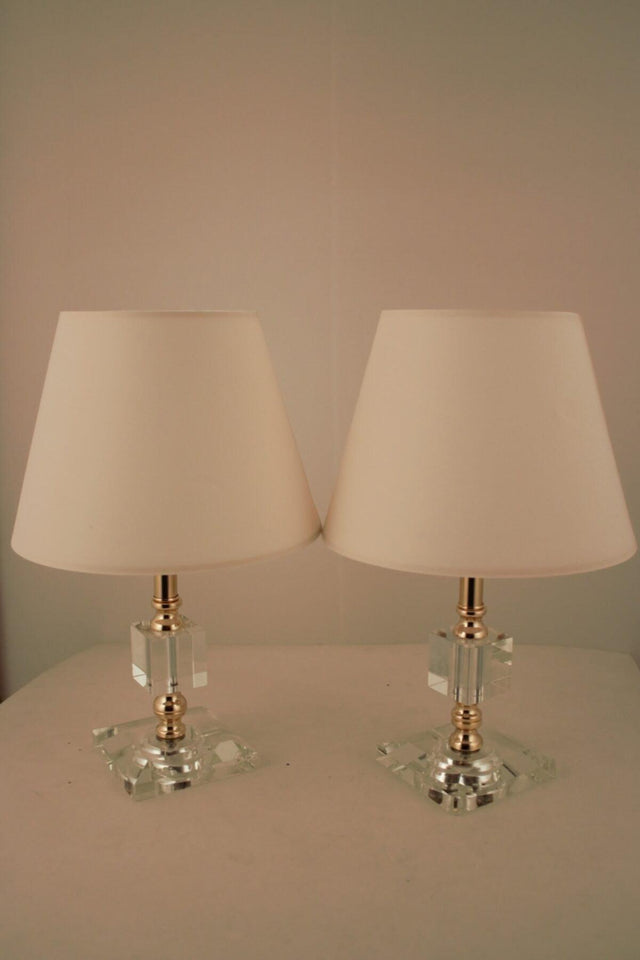 Akife Double Gold Crystal Lampshade Cream - Swordslife