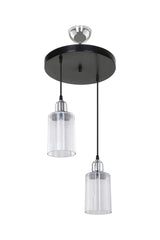 Aksel 2-Set Black/Chrome Living Room Living Room Bedroom Kitchen Chandelier - Swordslife