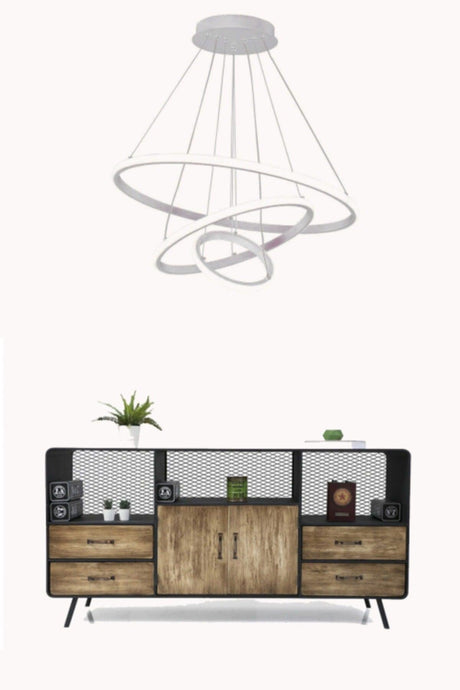 Alex Gray Case Triple White Led Modern Chandelier - Swordslife