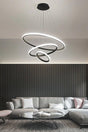 Alex Modern Design Black 3 Piece White Light Led Chandelier - Swordslife