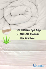 Aloe Vera Single Silicone Fiber Quilt Silicone Filled Quilt + 800 Gr Beads Silicone Pillow - Swordslife