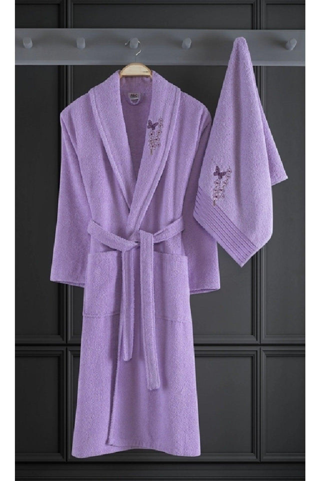 Alya Bathrobe Set Lilac - Swordslife