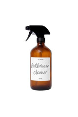 Amber Brown Glass Bottle Bathroom Cleaner