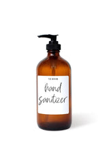 Amber Brown Glass Bottle Hand Sanitizer